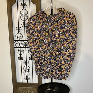 Eva Franco sample piece - sequin floral sheer top in size 8 - buttons down back